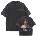 Pestud Vintage Rapper Bad Bunny N&auml;oga Graafiline T-s&auml;rk DeBi TiRAR MaS FOToS DTMF Tr&uuml;kitud T-s&auml;rk Unisex Hip Hop Mood &Uuml;mmarguse kaelusega T-s&auml;rk L black