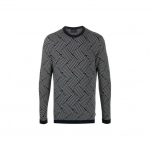 Emporio Armani Triibuline &Uuml;mmarguse Kaelusega Kampsun Meeste kampsun Must 3H1MTD-1MD3Z-F967 L