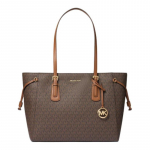 MICHAEL KORS Voyager Igap&auml;evane T&ouml;&ouml;le K&auml;imiseks Kandekott Kandekott Ostukott Kunstnahast &Otilde;lakott Keskmine Naiste Tume Pruun Tammepruuni Detailiga pruun