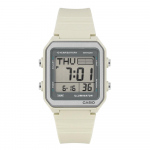 Casio Unisex Digitaalne Ruudukujuline Vintaaž Retro Uretaanist K&auml;ekell W 221h 8avdf W-221H-8AVDF