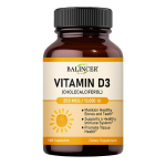 Vitamiin D3 (Kolekaltsiferoolina) 10000 IU Toidulisand, 120 kapslit pudelis 120 Capsules black