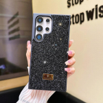 Luksuslik s&auml;delev teemantidega &uuml;mbris Samsung S26 S25 S24 S23 Ultra Plus telefonile S&auml;delev l&ouml;&ouml;gikindel kate naistele ja t&uuml;drukutele Galaxy S24 Ultra must