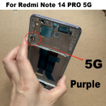 Xiaomi Redmi Note 14 Pro 4G 5G keskmine raam LCD-ekraani esiraami korpuse raam &scaron;assiiplaadi asendus NOTE 14PRO 5G Purple