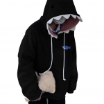 S&uuml;gis Talv Naljakas Hai Lapitehnika Kapuutsiga Dressipluusid Meestele ja Naistele Kawaii Dressipluus Moodne Vabaaja Pullover Kooli &Uuml;legabariidilised R&otilde;ivad XS must