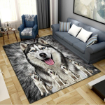 Kuldne retriiver Husky Vaip Vaip elutuppa Magamistuppa Kodu Diivani Kaunistus, Laste m&auml;ngimine libisemiskindel P&otilde;randamatt 100x150cm( 39x59in)