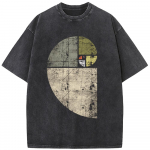 Retro Fibonacci l&uuml;hikeste varrukatega hip-hop t&auml;navar&otilde;ivad meeste ja naiste veepesuga vintage T-s&auml;rk retro vabaaja T-s&auml;rk S