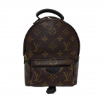 [Kasutatud] Palm Springs Mini Pruun Kaetud L&otilde;uend Monogramm Seljakott Kullast Riistadega - V&auml;ga Hea #BHKU7X ONE SIZE