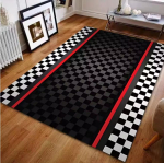 See On V&otilde;idus&otilde;idu Punane Aktsent Ruuduline Vaip Libisemisvastane Masinpestav P&otilde;randamatt Elutuba Magamistuba Esik Garaaživaip 80x120cm brown