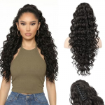 Klipiga Ponytail Pikendus 24 tolli Krussis Laineline Kohev Pehme S&uuml;nteetiline Kiud Juukseosad Naistele Must 9.91 untsi (Black,24 inch(60.96cm)) must