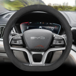 Suede Nahast Autojuhtimiskangi Kate BYD Song plus Seal U dmi King Sealion 6 Dolphin mini 2024 2025 2026 Tarvikud suede black