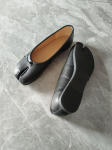 Naiste K&auml;sitsi Valmistatud Lilla Volditud Split-Toe Baleriinid 39 black