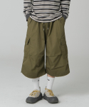 ROCKED GARAGE [Unisex] Bermuda Kahesuunaline Lai Cargo Parachute L&uuml;hikesed P&uuml;ksid [Khaki] Beige/L-Xl brown