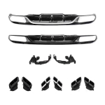 Uuenduskomplekt: E63 Tagadifuusor ja Summutiotsad 2017. aasta Mercedes-Benz E-klassi W213 4-ukselisele Standardversioonile Silver trim diffuser with silver split exhaust black