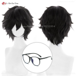 P3RE Amamiya Ren Cosplay Parukas Mustad Parukad P5 JOKER Anime Cosplay Parukas Kurusu Akira jaoks Kuumakindel S&uuml;nteetiline Juuksed Halloweeni (as the picture,One Size) black