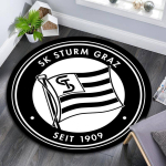 Sturm Graz &Uuml;mmargune Vaip Kontoritoolide Alla Magamistuba Elutuba Kodu Dekoor 120cm x 120cm