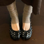 Lehmanaha Retro Split-toe Neetidega Baleriinmadalad Kontsaga Mary Janes 39 must