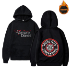 The Vampire Diaries Harajuku Prinditud Hupparid Lahe Logo Vabaaja Pullover Streetwear Mood Pikkade Varrukatega Sviiter S white