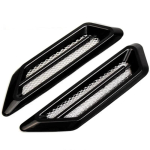 Universaalne 2 tk Kroomitud Auto Maastur Air Flow Tiiva K&uuml;lgmise Tuulutusava Dekoratsiooni Kleebis 1pair BBlack
