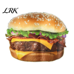 Toidu kost&uuml;&uuml;m t&auml;iskasvanutele Kiirkost&uuml;&uuml;m, Unisex Kuum koer Hamburger Friikartulid Cosplay riietus Halloweeni peole P&uuml;hadepeole One Size C beige
