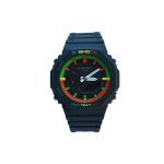 CASIO Meeste vedelkristall/analoog kahekordse n&auml;iduga seeria Must k&auml;ekell GA-2100-1A1(Vaata 3--) Traffic Lights black