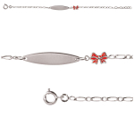 Altesse [L4560] &ndash; h&otilde;bedane &auml;&auml;rekivi  Bambino  punane s&otilde;lm (roodiumiga kaetud) - 21x6 mm h&otilde;be