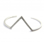 Les Tr&eacute;sors De Lily [M6200] - h&otilde;bedane k&auml;ev&otilde;ru  D&eacute;esse  h&otilde;bevalge (roodiumiga kaetud) - 30x22 mm h&otilde;be