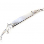 Les Tr&eacute;sors De Lily [M7966] &ndash; roodiumiga kaetud Bambino Dauphin h&otilde;bedane &auml;&auml;rekett &ndash; 16 cm 6 mm h&otilde;be