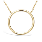 Les Tr&eacute;sors De Lily [N6813] - Collier plaqu&eacute; or 'Zen' dor&eacute; (cercle) - 20 mm kuld