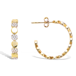 Les Tr&eacute;sors De Lily [Q7530] - kullatud r&otilde;ngask&otilde;rvar&otilde;ngad 'Sissi' valgest kullast - 20 mm 3 mm valge