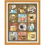 Teemanttikandid, kohv, tee, tass, t&auml;is, kivi, 5D, isetehtud teemantmaaling kohandatud, komplektid, kodukaunistus 20X30CM