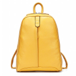 Zency 100% pehmest ehtsast nahast moe naiste seljakott vabaaja reisikott Preppy stiilis t&uuml;druku koolikott s&uuml;learvuti s&uuml;learvuti seljakott kollane