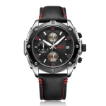 MEGIR loominguline spordikell Meeste Relogio Masculino Mood kronograaf Kvarts K&auml;ekellad Kell Tund Nahast s&otilde;jav&auml;ekell Heleroosa