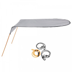 Kajakipaadi kanuu p&auml;ikesevarjutus &uuml;hele inimesele hall