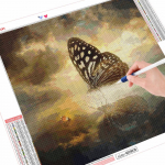 DIY teemantmaaling Rhinestones loomapildid t&auml;isruudu/&uuml;mmarguse teemanttikandid liblikas mosaiikkaunistus Full Round （30x30CM）