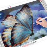 Teemantmaaling Uued loomapildid kividest Teemanttikandite m&uuml;&uuml;k Liblikad t&auml;ismosaiigist sisekujundus koju Full Round (20X30CM)