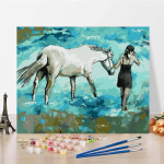 Kunst digitaalne &otilde;limaal L&otilde;uend DIY maalimine numbrite j&auml;rgi Kodukaunistuse numbrid &Otilde;limaal 40x50cm no frame