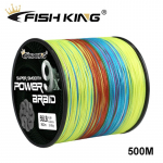Fishing King 500M 9X p&otilde;imitud &otilde;ngen&ouml;&ouml;r multifilament 100% PE n&ouml;&ouml;r punutud &otilde;ngen&ouml;&ouml;r 4.0-0.3mm-55lb