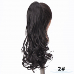 LUPU naiste s&uuml;nteetilised juukseklambrid k&otilde;rgel temperatuuril lainelised juuksed 55 cm hobusesabapikendusega roosa blond peakate 55CM