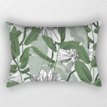 Troopilise taime lille ilu mustriga padjap&uuml;&uuml;r ristk&uuml;likukujuline v&auml;ike padjap&uuml;&uuml;r 50 cm x 30 cm 50*30cm