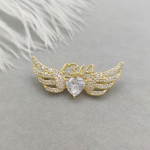 Blucome uue disainiga vasest pross, kuldsed tiivad, s&uuml;damekujuline naistele meeste &uuml;likond salli m&uuml;tsin&otilde;elad kuld