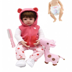 BZDOLL Lifelike 48 CM t&auml;issilikoonist pehme kehaga t&uuml;drukule pojale Reborn Baby Doll m&auml;nguasi nagu elus 19-tolline printsessi s&uuml;nnip&auml;evakingitus moeking 48cm, Full Body Silicone valge