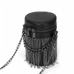 V&auml;ikese mahutavusega mini-moodekott naiste peen disainiga kettrihmaga &otilde;lakott Temperament Crossbody kott must