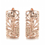 Kinel Rose Gold Color lilledega inglise k&otilde;rvar&otilde;ngad naistele roosa kuldne v&auml;rv