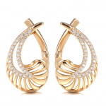 Kinel Rose Gold Water Drop k&otilde;rvar&otilde;ngad naistele valge tsirkoon seade roosa kuldne v&auml;rv