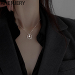 ANENJERY &uuml;mmargune &uuml;mmargune p&auml;rlikee naistele Silver Box kett Ehted Uued kingitused S-N730