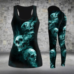 Two Ghosts Print joogariietus naistele Moodne 3D Prinditud Treening Retuusid Fitness Sport K&otilde;rge v&ouml;&ouml;kohaga vabaaja joogap&uuml;ksid naistele M