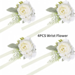 4 tk Pojeng Randmepaelad Peo&otilde;htu Prom Lilled Pruut Randmepael K&auml;ev&otilde;ru Meeste Boutonniere komplekt Pulmalilled Pruudi ja peigmehe ema
