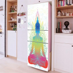 3D Flowers Isekleepuv k&uuml;lmkapi &uuml;mbris s&uuml;gavk&uuml;lmiku kleebis Kunst k&uuml;lmiku ukse kate Tapeet Reljeef Lille k&ouml;&ouml;gitarvikud 40x120cm(1 pcs)