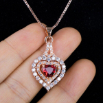 Bella Box kuumalt m&uuml;&uuml;dav s&uuml;damekujuline rubiinv&auml;&auml;riskivid roosikuldne v&auml;rv 5A tsirkoonist rangluu kett Lihtne kristallist kaelakee naistele pulmaehete hulgim&uuml;&uuml;k kuld/punane