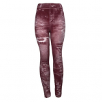 Moevalik Naiste veniv imitatsioon Teksad Denim s&auml;&auml;rised K&otilde;rge v&ouml;&ouml;kohaga kitsad p&uuml;ksid L
